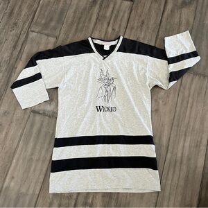 Disney Disneyland Wicked Maleficent Hockey Style Long Shirt - Size Small/Medium